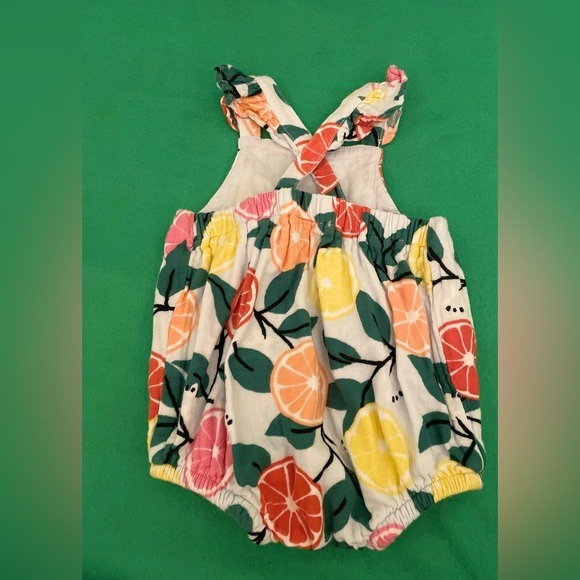 Hanna Andersson Bubble Romper- Citrus Print 🍊 EUC- 0-3 Months - Picture 7 of 7